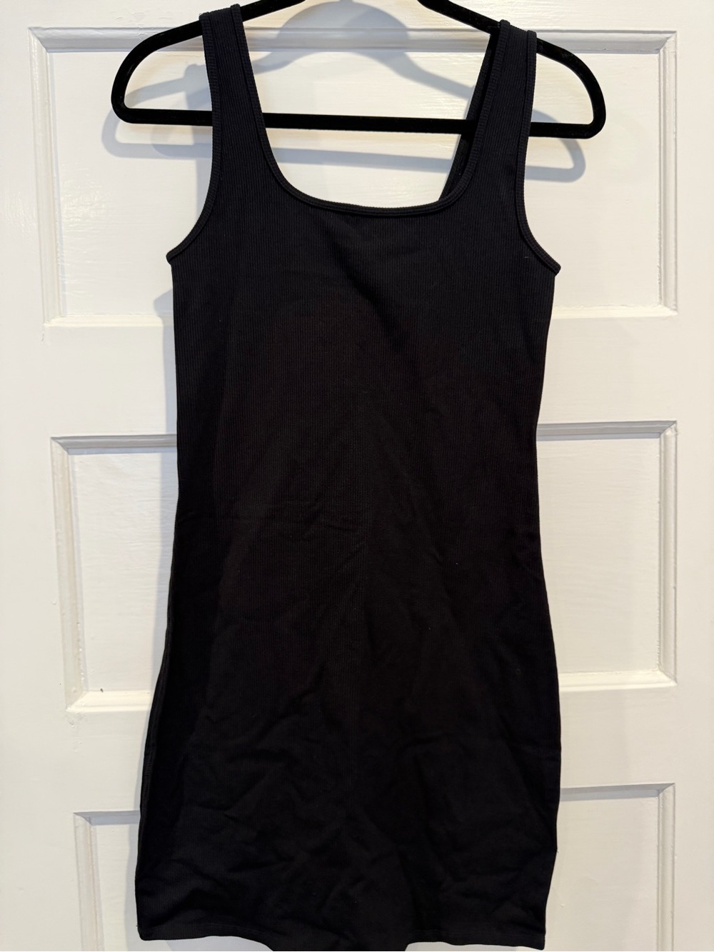Abercrombie & Fitch Black Ribbed Mini Tank Dress